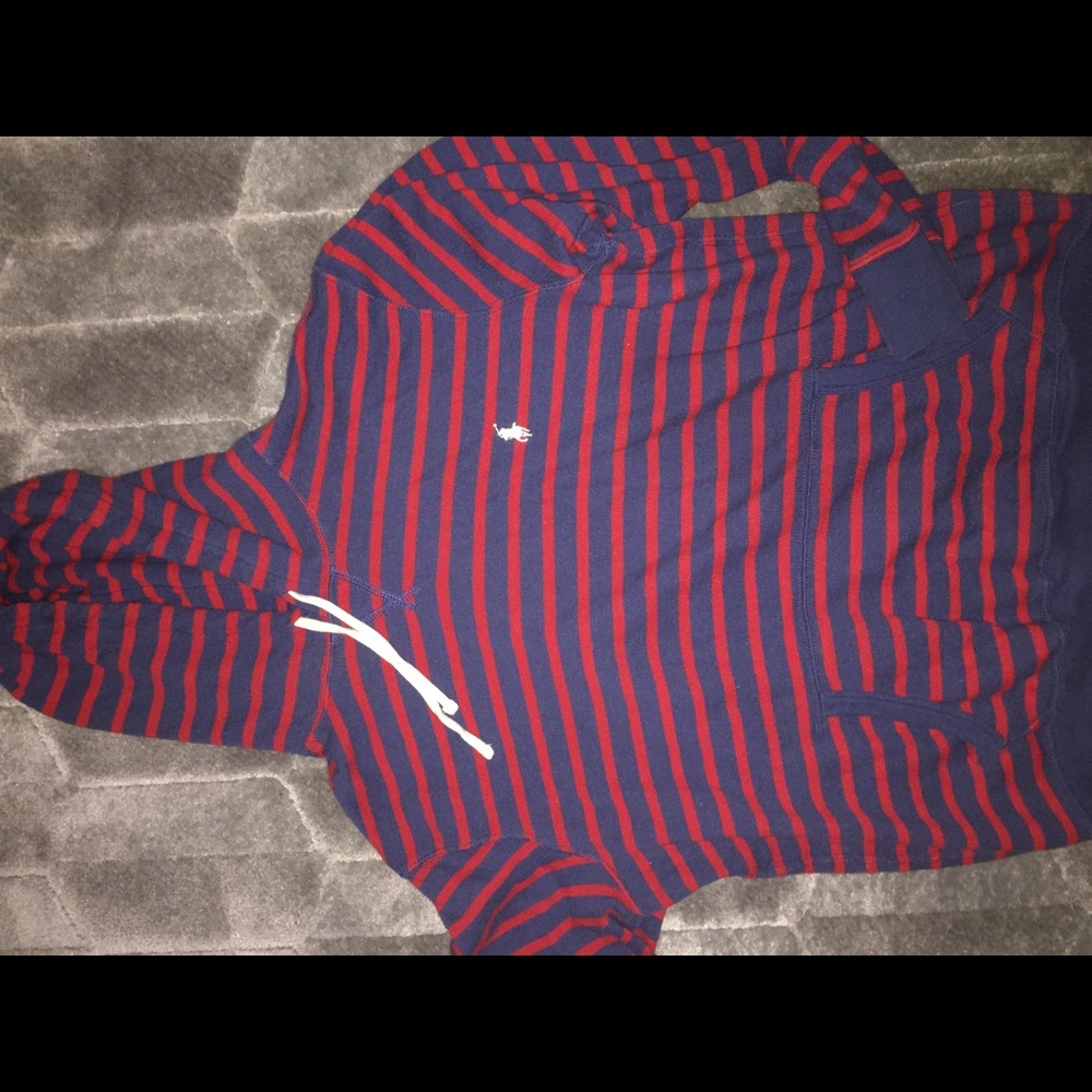 Polo striped pullover hoodie